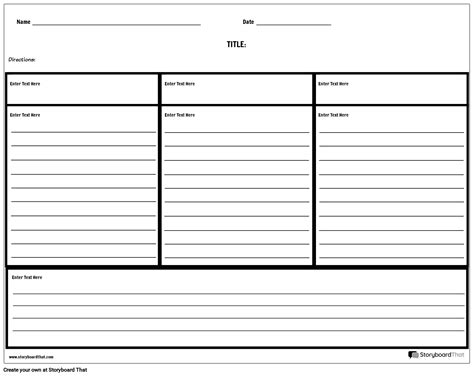 Three Column Notes With Lines Storyboard by worksheet-templates