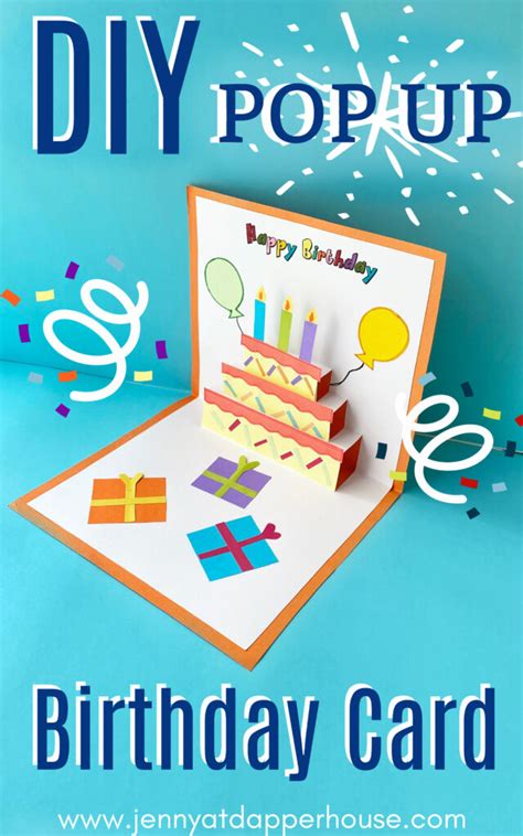 DIY for Kids - How to Make a Birthday Pop Up Card - Jenny at dapperhouse