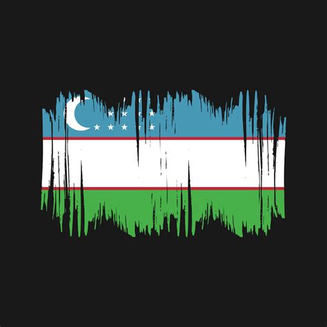 Uzbekistan Flag Vector Brush. National Flag Brush Vector 11428806 Vector Art at Vecteezy