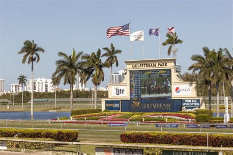 Horse Racing Track at the Gulfstream Park, Florida Editorial Image ...