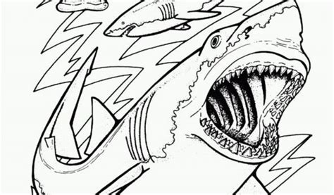 Printable Megalodon Coloring Page