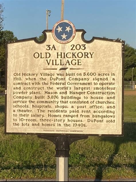 Old Hickory Village Historical Marker