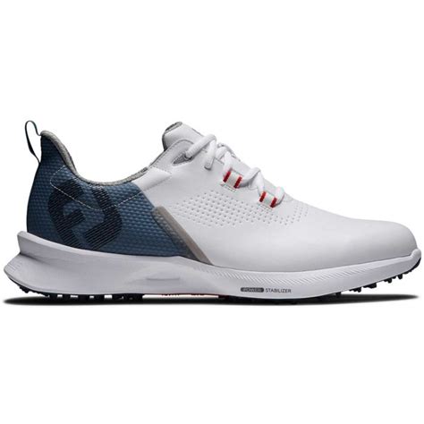 Buy FootJoy FJ Fuel Golf Shoes White/Blue Fog/Red | Golf Discount