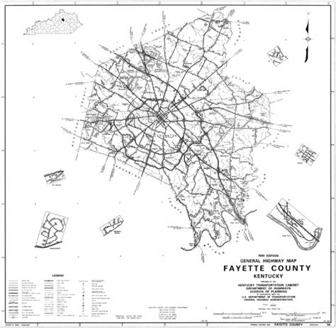 Fayette County General Highway Map - Lexington KY US • mappery