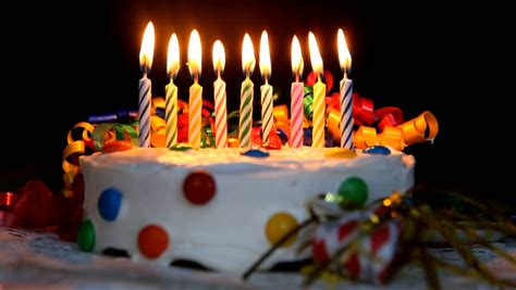 time lapse burning birthday cake candles Stock Footage Video (100% ...