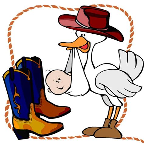 Baby Cowboy Hat And Boots Clipart