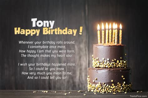 Happy Birthday Tony pictures congratulations.