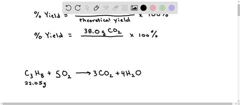 SOLVED: Propane (C3H8) reacts with oxygen in the air to produce carbon dioxide and water. In a ...