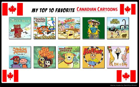 My Top 10 Favorite Canadian Cartoons by GreatKitty2000 on DeviantArt