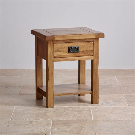 Original Rustic Solid Oak 1 Drawer Bedside Table