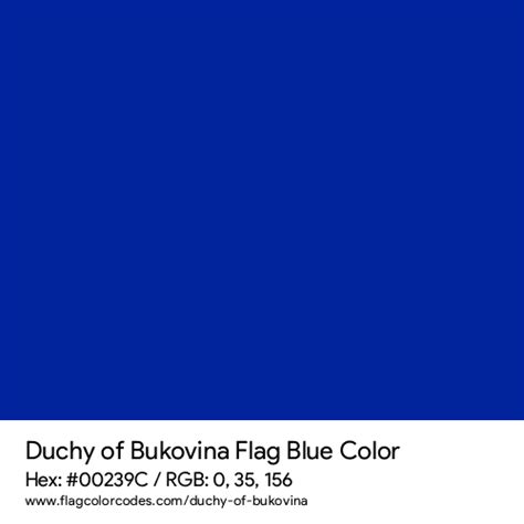 Duchy of Bukovina flag color codes