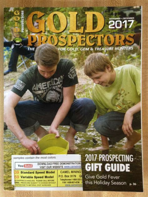 Vintage GOLD PROSPECTORS Magazine November December 2017 Treasure Hunters Silver | eBay