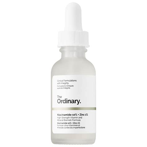 The Ordinary Niacinamide 10% + Zinc 1% High Strength Vitamin and Mineral Blemish Formula 30ml ...