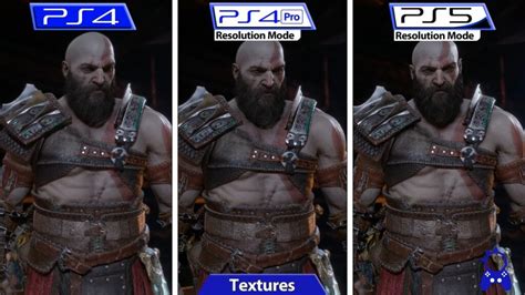 God of War Ragnarok PS4 vs PS4 Pro vs PS5 Comparisons