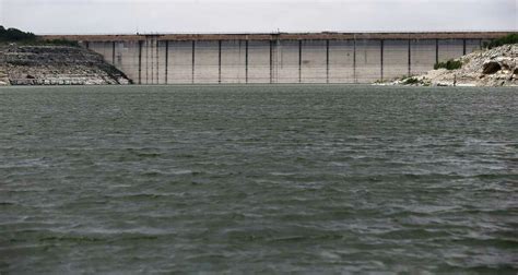 Drone photos show Diversion Lake near Medina Lake in Central Texas at ...