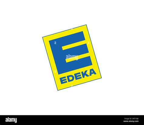 Edeka, rotated logo, white background Stock Photo - Alamy