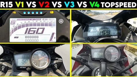 Yamaha R15 V1 vs R15 V2 vs R15 V3 vs R15 V4 | TOPSPEED !!! - YouTube