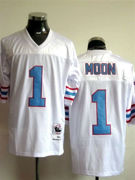 Warren Moon white jersey, Houston Oilers #1 Reebok Throwback jersey ID:44310812 $20 | Houston ...