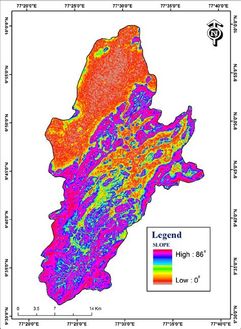 Slope map of the study area | Download Scientific Diagram