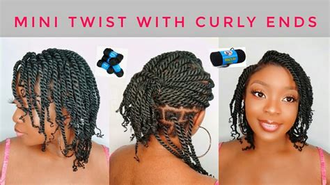 Mini Twist Tutorial W|Curly Ends| Using Brazilian Wool| Protective ...