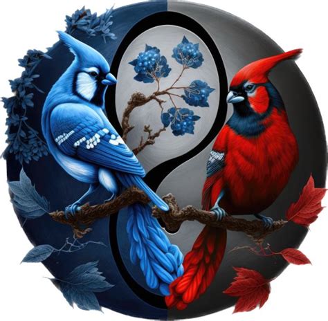 Blue Jay Red Cardinal image by aicharactersart in 2024 | Animals ...