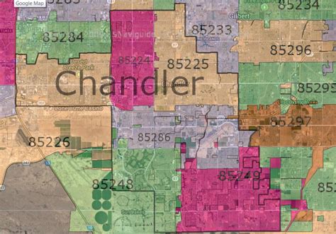 Chandler Az Zip Code Map