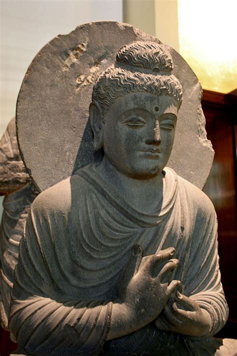 Seated Buddha from Gandhara, 2nd or 3rd century AD. “Statues of the ‘enlightened one’ were not ...