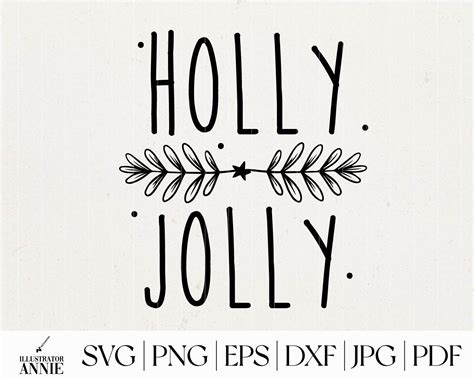 Holly Jolly SVG Commercial Use Christmas SVG Shirt - Etsy