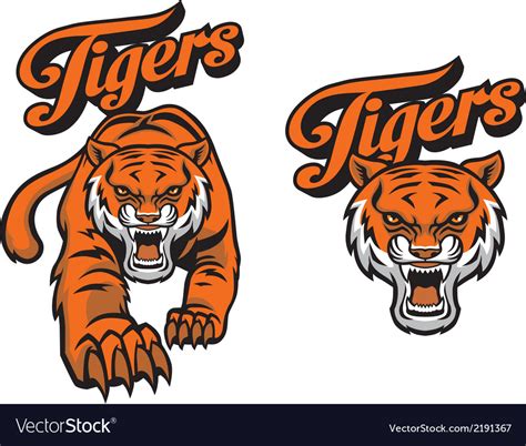 Tiger mascot Royalty Free Vector Image - VectorStock