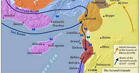 The Final Routes of The Second Crusade |HISTORICAL MAPS