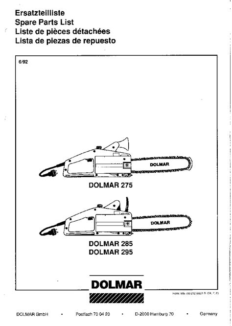 Sachs Dolmar 285 Manual - herewfiles