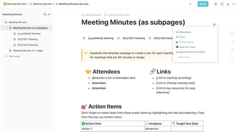 How to Write Meeting Minutes (With Templates!) | ClickUp