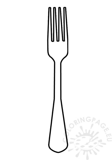 Fork template | Coloring Page