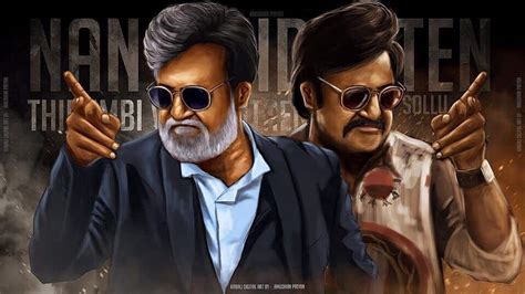 This super cool poster created by son-in-law Dhanush for Rajinikanth ...