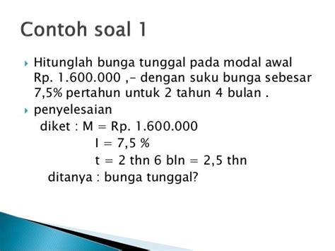 contoh soal dan pembahasan bunga tunggal dan majemuk 13+ contoh soal ...