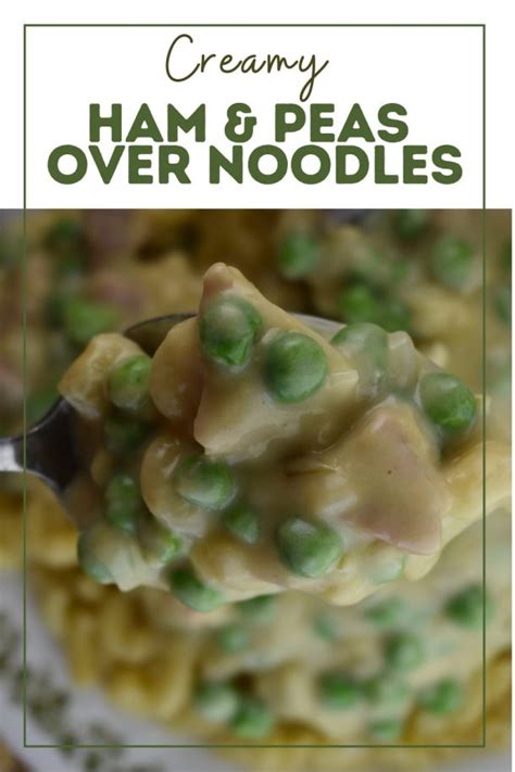 Creamy Pasta with Ham and Peas Recipe - These Old Cookbooks