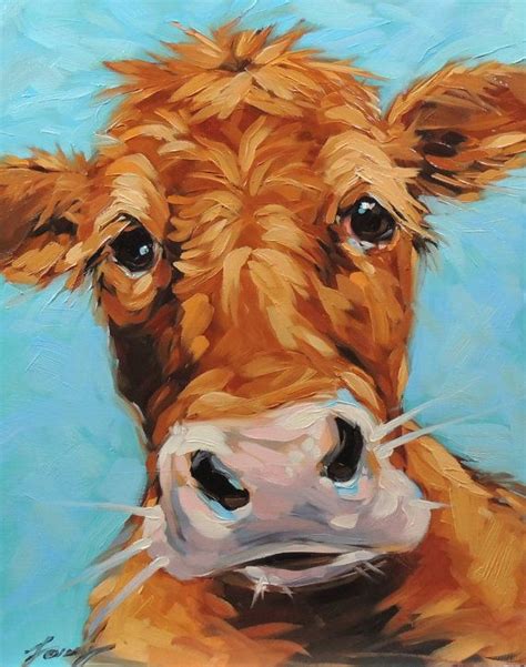 Cow Painting 11x14 Inch Original Oil Painting of a Whimsical | Etsy ...