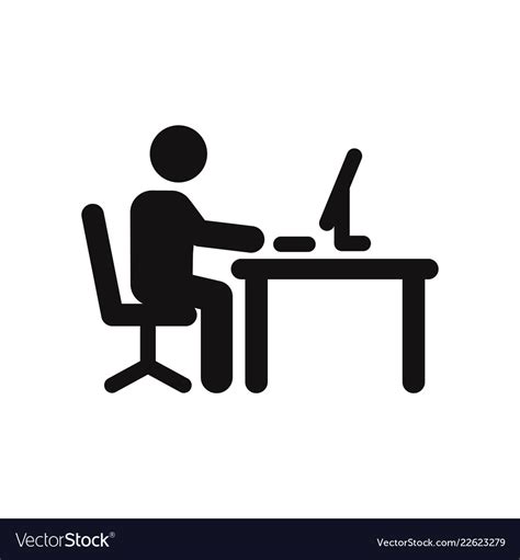 Office worker icon Royalty Free Vector Image - VectorStock