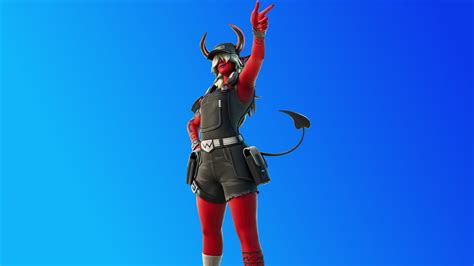 Just 10 minutes of the new Fortnite demon girl skin doing emotes - YouTube