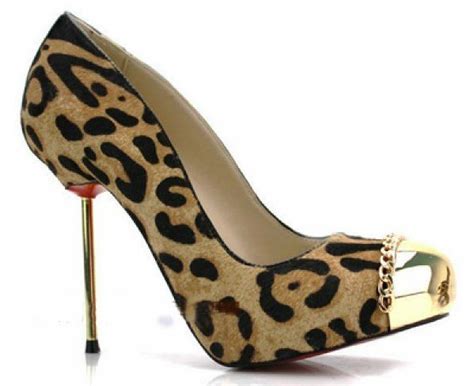 Woman steel toe high heel shoes/leopard leather/metal heel/red sole pumps