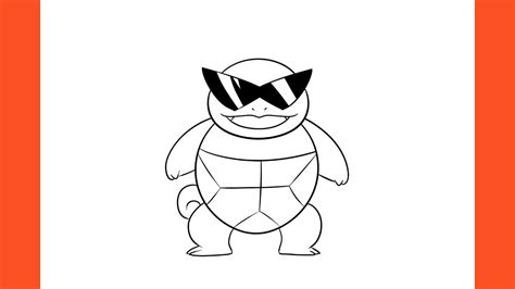 Pokemon Squirtle With Glasses Drawing