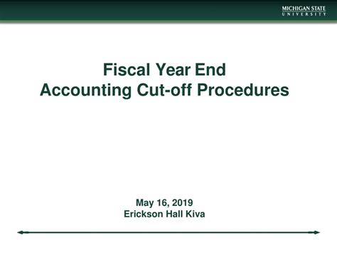 PPT - Fiscal Year End Accounting Cut-off Procedures PowerPoint ...