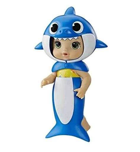 Baby Alive Baby Shark Blonde Hair Doll with Blue Hood and Tail NEW | #2064763614