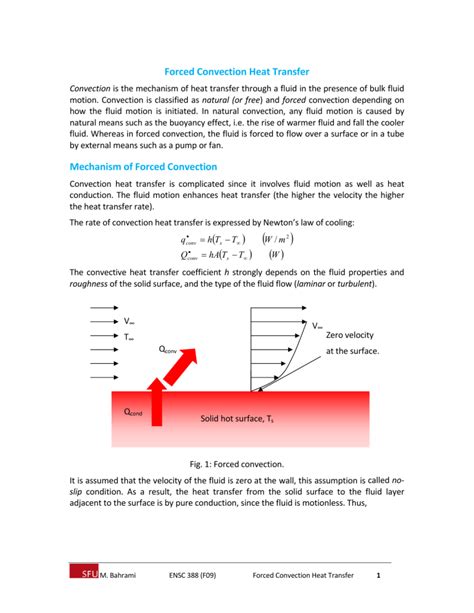 Forced Convection Heat Transfer