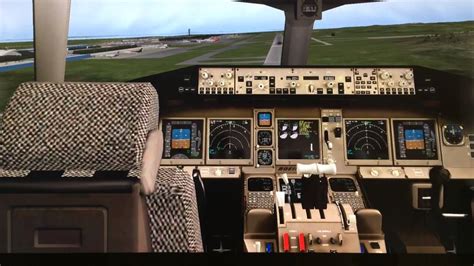 777 x plane cockpit view landing - YouTube