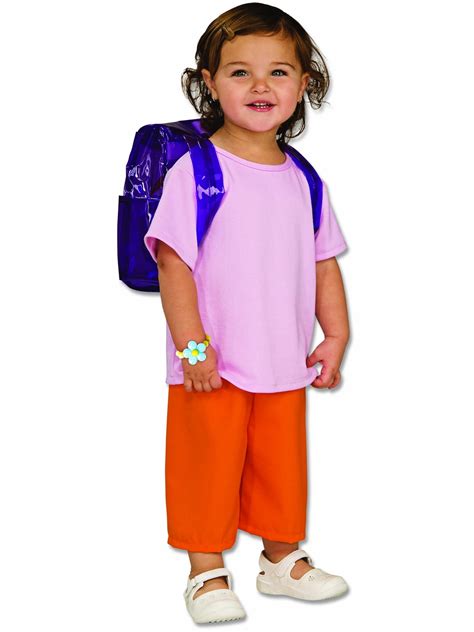 Rubie\'s Deluxe Dora the Explorer Girl\'s Halloween Fancy-Dress Costume for Toddler, S - Walmart.com