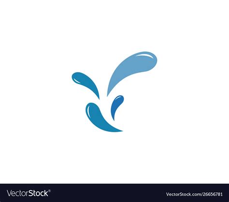 Water splash logo Royalty Free Vector Image - VectorStock