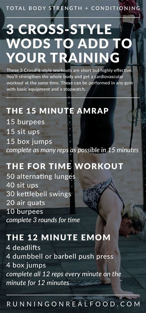 3 CrossFit-Style Workouts for Strength and Conditioning | Crossfit wods | Pinterest | Crossfit ...