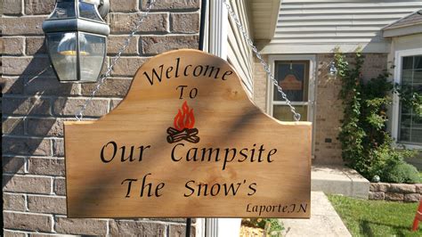 Welcome to our Campsite personalized sign, Welcome to our campsite ...