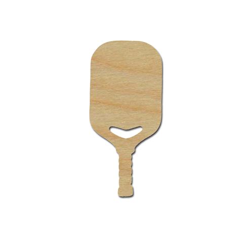 Pickleball Paddle Shape Unfinished Wood Cutout Variety of Sizes Style ...